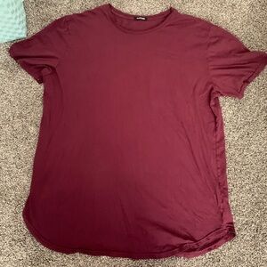 Talentless Maroon Scalloped Tee